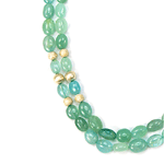 Aquamarine Beaded Sterling Silver 24 Inch Necklace