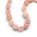 Rose Quartz Beaded Sterling Silver 20 Inch Necklace