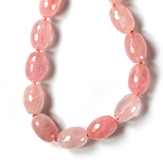 Rose Quartz Beaded Sterling Silver 24 Inch Necklace