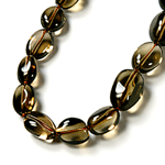 Smoky Quartz Beaded Sterling Silver 20 Inch Necklace
