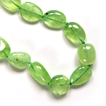 Prehnite Beaded Sterling Silver 20 Inch Necklace