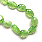 Prehnite Beaded Sterling Silver 24 Inch Necklace