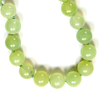 Jade Beaded Sterling Silver 20 Inch Necklace