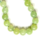 Jade Beaded Sterling Silver 24 Inch Necklace