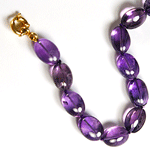 Amethyst Beaded Sterling Silver 24 Inch Necklace