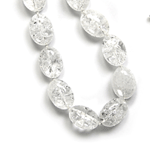 Cracked Diamond Quartz Beaded Sterling Silver 24 Inch Necklace Cracked Diamond Quartz Beaded Sterling Silver 24 Inch Necklace