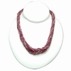 364 Carats Ruby Faceted Beads Necklace