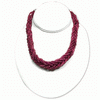 385 Carats Ruby Beads Necklace
