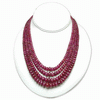 637 Carats Ruby Beads Necklace
