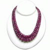 955 Carats Ruby Faceted Beads Necklace