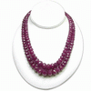 848 Carats Ruby Faceted Beads Necklace