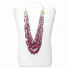 489 Carats Ruby Drop Beads Necklace