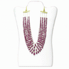 413 Carats Ruby Drop Beads Necklace