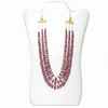 367 Carats Ruby Drop Beads Necklace