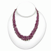 241 Carats Ruby Drop Beads Necklace
