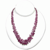 228 Carats Ruby Drop Beads Necklace