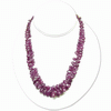 285 Carats Ruby Drop Beads Necklace