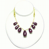 247 Carats Ruby Drop Beads Necklace
