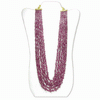 1206 Carats Ruby Faceted Beads Necklace