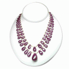 308 Ct. Ruby Drop Beads Necklace