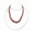 254 Ct. Carved Ruby Beads Necklace