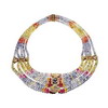 Diamond Ceylon Sapphire Necklace,18K Gold - 24 Grams Appx.,VS Di