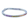 8.50 Carat Multicolor Sapphire Bracelet in 14k Gold