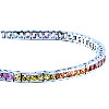 8.50 Carat Multicolor Sapphire Bracelet in 14k Gold