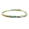 12 Carat Multicolor Rainbow Sapphire Bracelet in 14k Gold