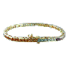 10 Carat Multicolor Sapphire Bracelet in 14k Gold 10 Carat Multicolor Sapphire Bracelet in 14k Gold
