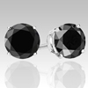 2 Ct Twt Black Diamond Stud Earrings in Sterling Silver