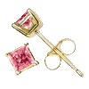 0.60 Ct Twt Pink Diamond Earrings in 14k white or Yellow Gold