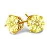 0.50 Carats Yellow Diamond Earrings in 14k White or Yellow Gold