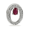 1.16 Carat Ruby VS Diamond Pendant in 18k White Gold
