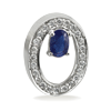 1.16 Carat Sapphire VS Diamond Pendant in 18k White Gold