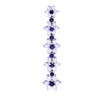 0.92 cts. Twt. Diamond Sapphire Journey Pendant in 18k W. Gold