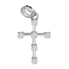 0.12 ct VS Diamond Cross Pendant in 18k White Gold