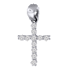 0.17 ct VS Diamond Cross Pendant in 18k White Gold