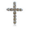 2.00 Cts Champagne Diamond Cross Pendant in 18K White Gold 2.00 Cts Champagne Diamond Cross Pendant in 18K White Gold