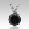 0.50 Cts. Black Diamond Pendant in 14k Gold