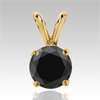 1 Cts. Black Diamond Pendant in 14k Gold