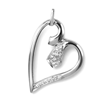 0.10 Carat SI1 Diamond Pendant In 18k White Gold