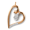 0.10 Carat SI1 Diamond Pendant In 18k Rose Gold