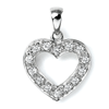 0.28 Carat VS Diamond Heart Shape Pendant In 18k White Gold