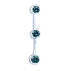 0.25 Cts Blue Diamond Pendant in 18K White Gold