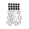 3 Cts Black Diamond Pendant in 18K White Gold