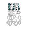 3 Cts Blue/White Diamond Pendant in 18K White Gold