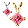 0.35 Carat Pink Diamond Pendant in 14k Gold