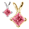 0.30 Carat Pink Diamond Pendant in 14k Gold