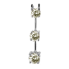 0.33 Ct. Twt. Three Stone Diamond Pendant 14k White Gold